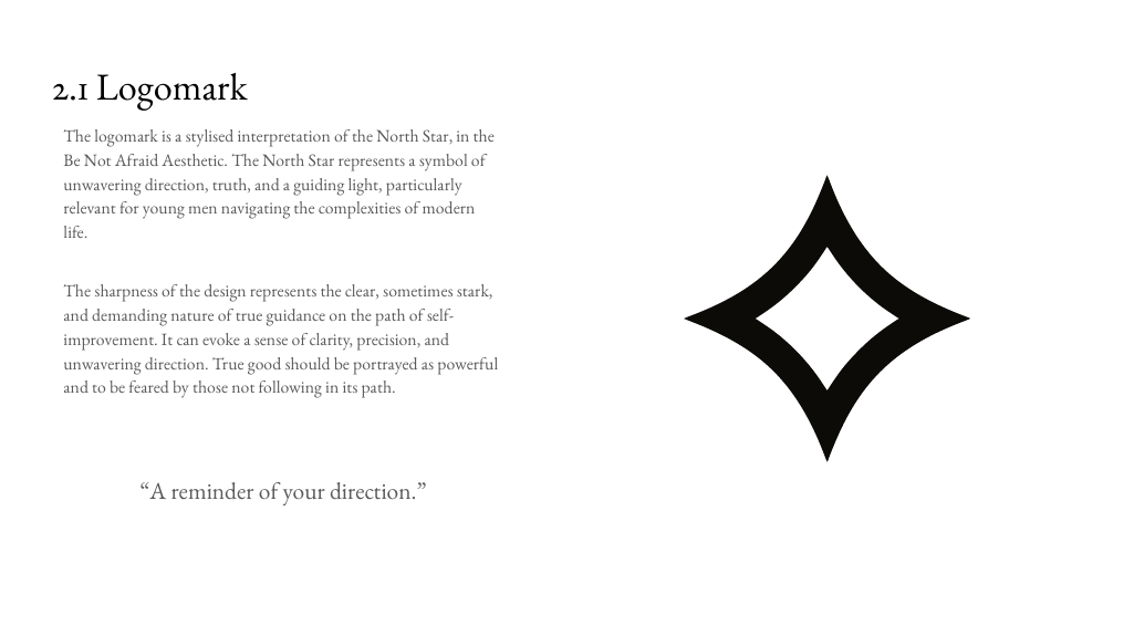 Be Not Afraid Jewellery Logomark guideline